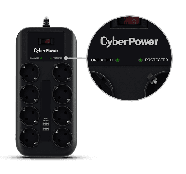 CyberPower produžni kabl sa prenap. zaštitom 8xŠuko, 2xUSB